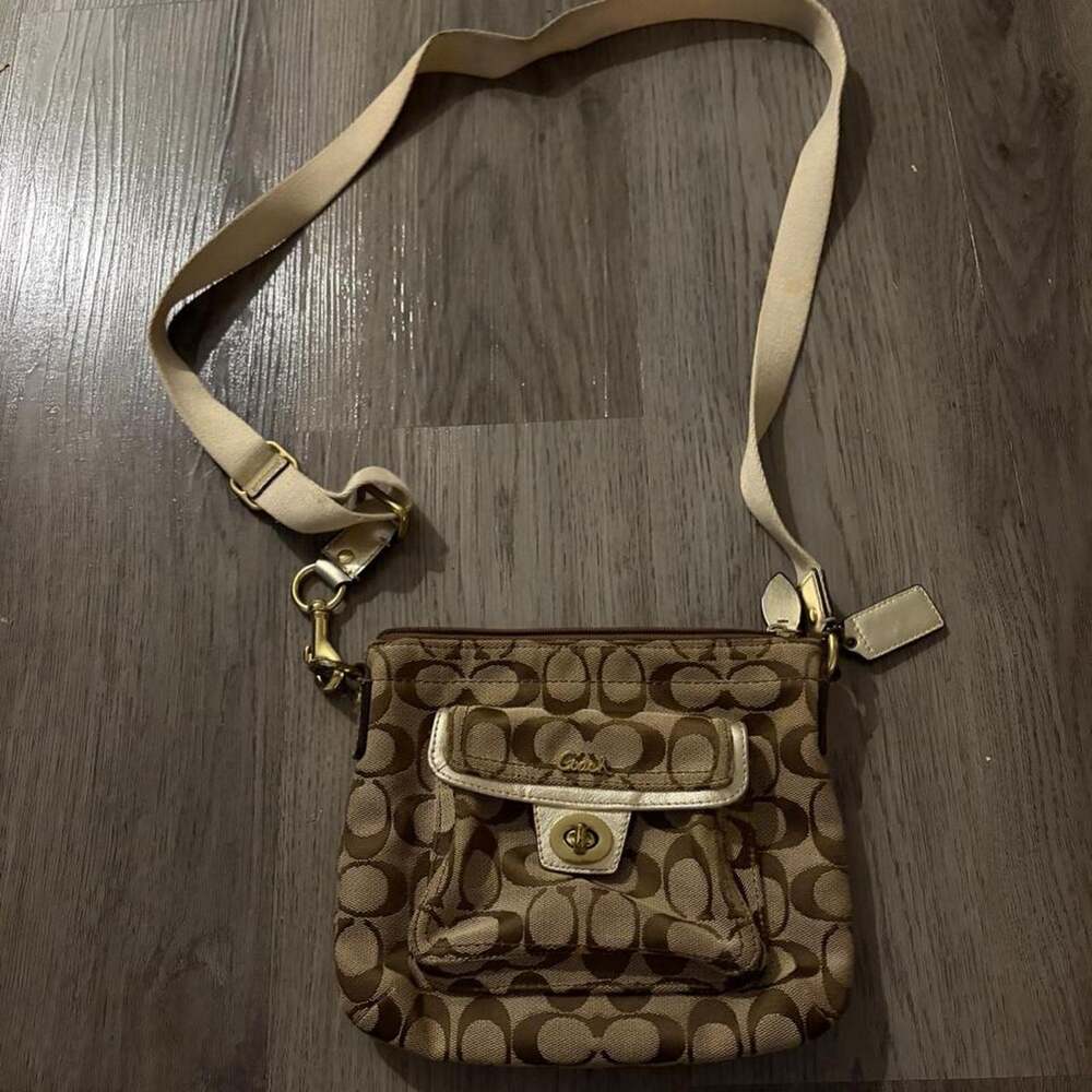 Coach crossbody bag with metallic detail